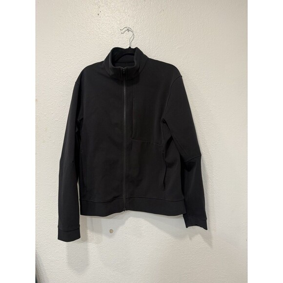 Lululemon Sojourn Jacket Zip Up Black Track Jacket  Sz Large - Picture 1 of 9